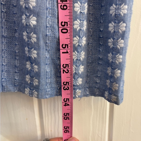 Citrus Called to Surf Isa Jacquard Blue White Maxi Dress Coastal Vacation XXXL - Picture 7 of 11